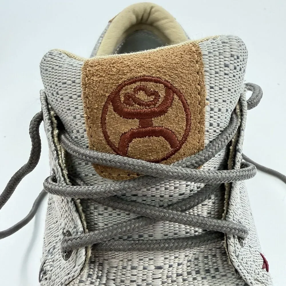 Twisted X Hooey Loper Casual Shoes Mens Gray Woven Boat Sneakers Size 10.5 M